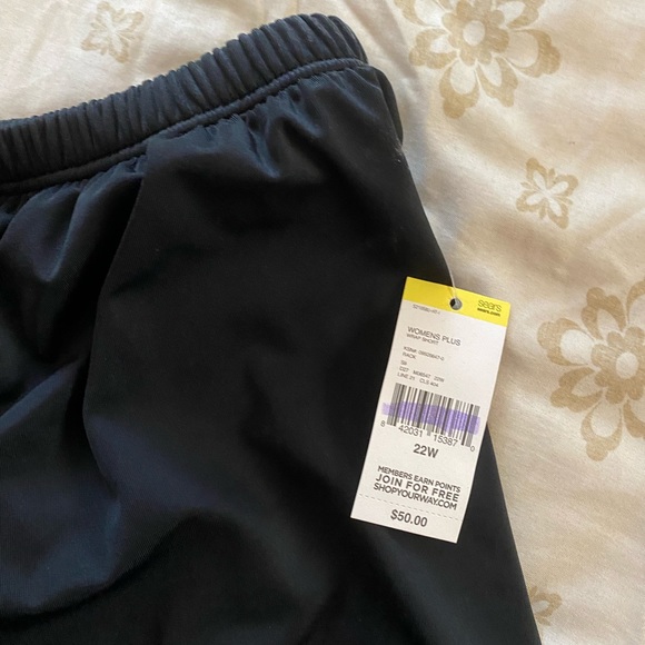 Black plus size swim shorts - Picture 3 of 3